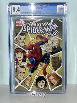 Marvel Amazing Spider-man #600 CGC 9.4 White Pages Romita Variant Cover