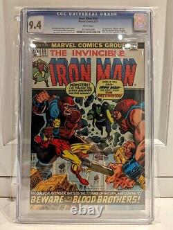 Marvel Comics Iron Man #55 CGC 9.4 White Pages 1st Thanos & Drax App