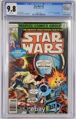 Marvel Comics Star Wars #5 1977 New Hope Adaptation White Pages CGC 9.8 Grade