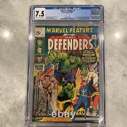 Marvel Feature #1 CGC 7.5 Off White To White Pages 1st App And Origin Defenders