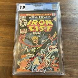 Marvel Premiere #15 CGC 9.0 Origin and 1st Appearance Of Iron Fist! White Pages