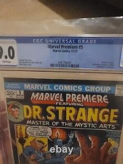 Marvel Premiere #5 CGC 9.0 White Pages Fox Story Ploog Cover Dr Strange See Pics