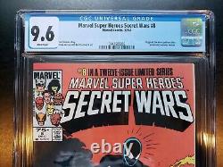 Marvel Super Heroes Secret Wars #8 NEWSSTAND CGC 9.6 White Pages Rare Key