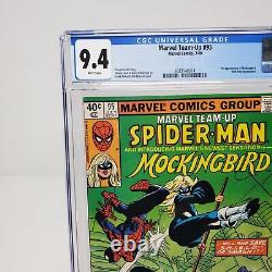 Marvel Team-Up #95 CGC 9.4 WHITE PAGES NEWSSTAND 1st Mockingbird! 1980