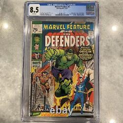 Marvel feature #1 CGC 8.5 White Pages 1st App And Origin Of Defenders