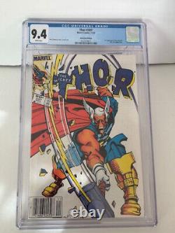 Marvels Mighty Thor #337 CGC 9.4 Newsstand, White Pages 1st Beta Ray Bill (1983)
