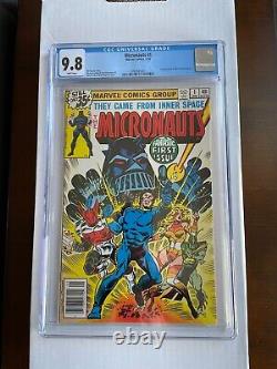 Micronauts #1 CGC 9.8 White pages. 1st Baron Karza & Bug, Marvel (1979)