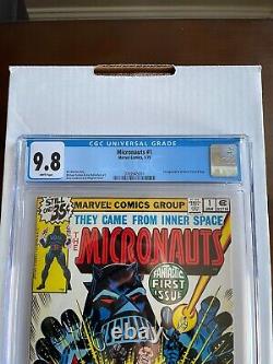 Micronauts #1 CGC 9.8 White pages. 1st Baron Karza & Bug, Marvel (1979)