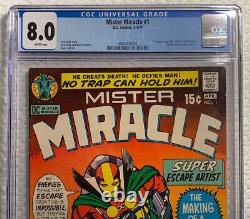 Mister Miracle #1 Cgc 8.0 White Pages 1st Mr Miracle Scott Free 1971