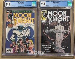 Moon Knight #1 & #38 (cgc 9.8 White Pages) Lot Of 2 Key 1st & Rare Last Issue