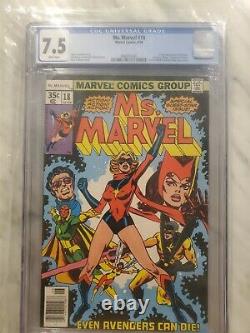 Ms. Marvel #18 CGC VF 7.5 White Pages 1st Full Appearance Mystique