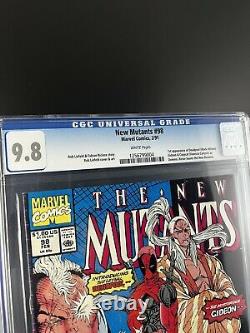 NEW MUTANTS #98 CGC 9.8 WHITE PAGES 1st appearance DEADPOOL 1991 MCU Marvel