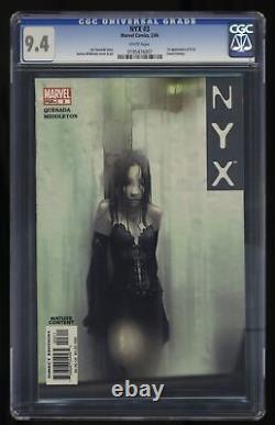 NYX #3 CGC NM 9.4 White Pages 1st Appearance X-23 (Laura Kinney)! Marvel 2004