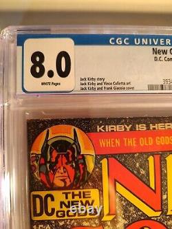 New Gods #1, CGC 8.0, HTF White Pages, DC 1971, 1st App. Orion, Jack Kirby