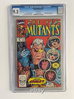 New Mutants #87 CGC 9.2 Marvel Comic 1990 1st Appearance Cable White Pages