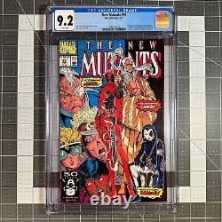 New Mutants #98 CGC 9.2 Marvel Comic WHITE Pages 1st Appearance of DEADPOOL 1991