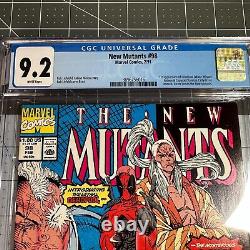 New Mutants #98 CGC 9.2 Marvel Comic WHITE Pages 1st Appearance of DEADPOOL 1991