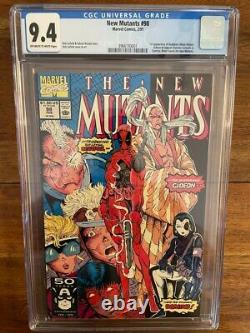 New Mutants 98 CGC 9.4 Off White To White Pages First Appearance Deadpool 1991