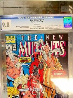 New Mutants #98 CGC 9.8 Newsstand Variant RARE 1st Deadpool White Pages