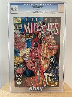 New Mutants #98 CGC 9.8 WHITE Pages First Deadpool 2/91