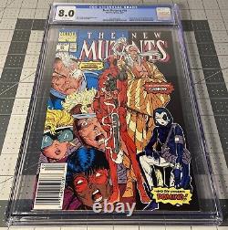 New Mutants 98 Cgc 8.0 Vf Newsstand 1st Deadpool Appearance + 2 More White Pages