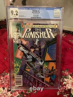 PUNISHER #1 MARK JEWELLERS Insert! CGC 9.2 White Pages 1987 1st Ongoing Series