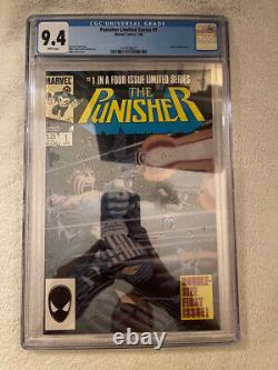 PUNISHER LIMITED SERIES #1 CGC 9.4 White Pages 1986