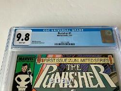 Punisher 1 Cgc 9.8 White Pages Newsstand News Stand Marvel Comics 1987