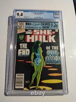 SAVAGE SHE-HULK #25 CGC 9.4 WHITE PAGES LAST ISSUE 1982 NEWSSTAND a beauty