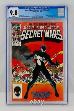 SECRET WARS #8 CGC 9.8 White Pages First Black Suite Spider-man Appearance NM/MT