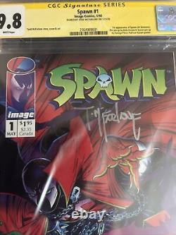 SPAWN #1 CGC 9.8 SS signed by TODD MCFARLANE White pages