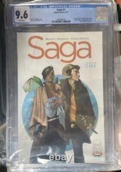 Saga #1 CGC 9.6 NM White Pages Image Comics First Print Vaughan Staples Hot Key