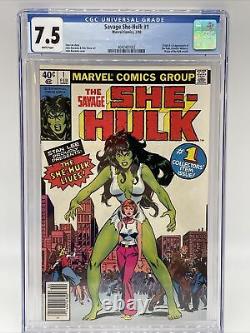 Savage She Hulk #1 CGC 7.5 Newsstand White Pages 1st Appearance, Origin Key