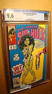 She-hulk 40 Cgc 9.6 Nm+ White Pages Controversial Cover John Byrne Art Js65
