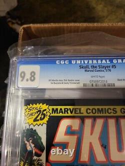 Skull the Slayer #5 CGC 9.8 WHITE Pages Marvel 1976 Black Knight Appearence