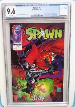 Spawn #1 1992 9.6 Cgc Universal Grade White Pages Image Comics