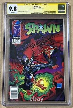 Spawn #1 NEWSSTAND edition CGC 9.8 SS signed by Todd McFarlane White pages