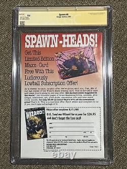 Spawn #8 Cgc 9.4 Ss Signed Todd Mcfarlane Vindicator White Pages Full Signature