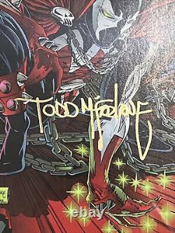 Spawn #8 Cgc 9.4 Ss Signed Todd Mcfarlane Vindicator White Pages Full Signature