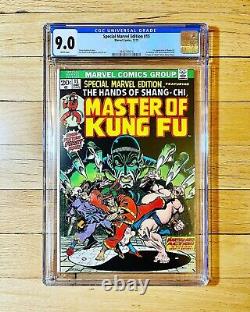 Special Marvel Edition #15 CGC 9.0 White Pages First Appearance Shang-Chi