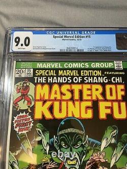 Special Marvel Edition #15 CGC 9.0 White Pages First Appearance Shang-Chi