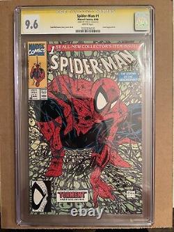 Spider-Man 1 cgc 9.6 Signed By Stan Lee White Pages Todd McFarlane