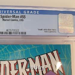 Spider-Man #55 CGC 9.6 NM+ Death of Grim Hunter & Kaine Appearance WHITE PAGES