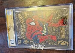 Spider-man #1 Cgc 9.8 Ss Signed Todd Mcfarlane Gold Edition White Pages