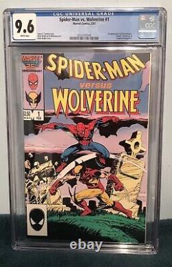 Spider-man Vs. Wolverine #1 Cgc 9.6 Nm+ White Pages! 1987 Death Of Ned Leeds