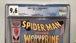 Spider-man Vs. Wolverine #1 Cgc 9.6 Nm+ White Pages! 1987 Death Of Ned Leeds