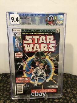 Star Wars #1 1977 CGC 9.4 Marvel Comics 1st Print White Pages Newsstand