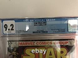 Star Wars 42, CGC 9.2, Newsstand, White Pages 1st Boba Fett Appearance