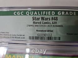Star Wars #48, CGC 9.2, SIGNED BY STAN LEE AND LARRY HAMA! White Pages