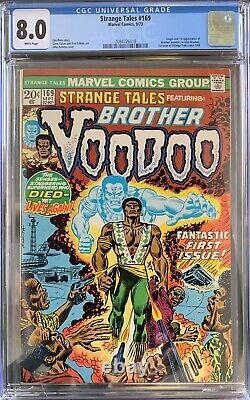 Strange Tales #169 CGC 8.0 White Pages First Brother VooDoo